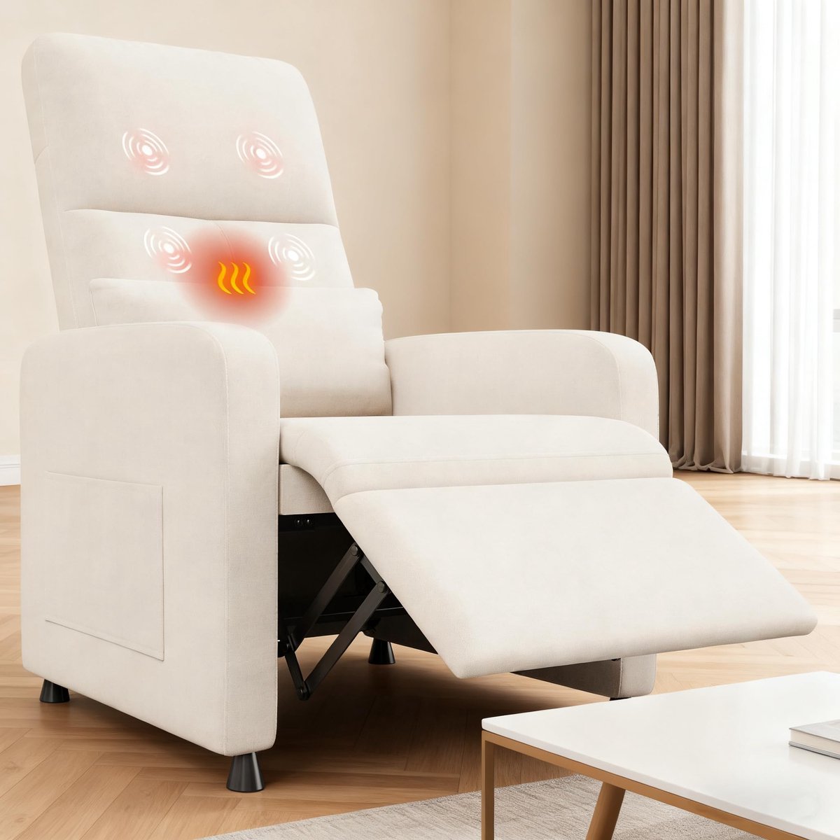 ZJIE Massagestoel Elektrisch met Verwarming en Ligfunctie - ZJIE E-COMMERCE SPÓŁKA Z OGRANICZONĄ ODPOWIEDZIALNOŚCIĄ - €229,99