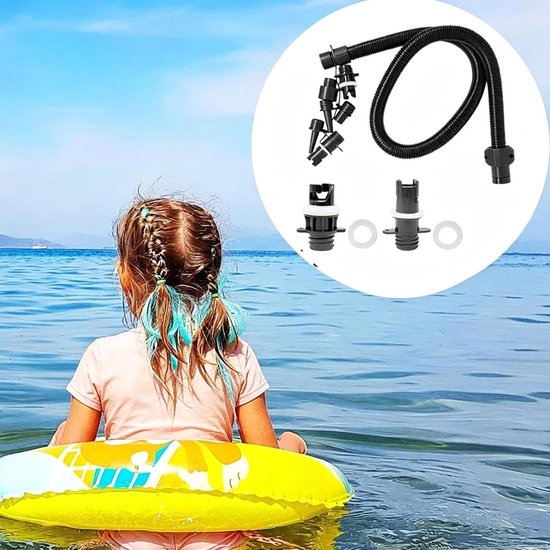Pomp Adapter Set - Opblaas Mondstuk - Watersport Accessoire - 7 Mondstuk Maten - 27 x 17 x 6 cm — afbeelding 2