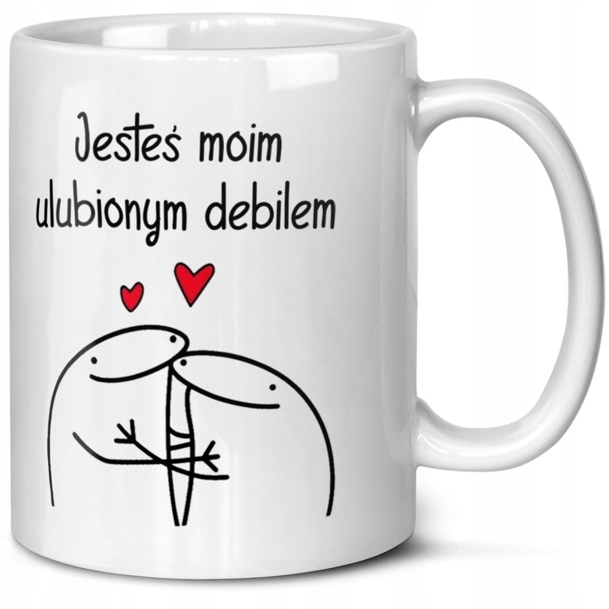 Grappige mok "Jij bent mijn favoriete idioot" - Valentijnscadeau