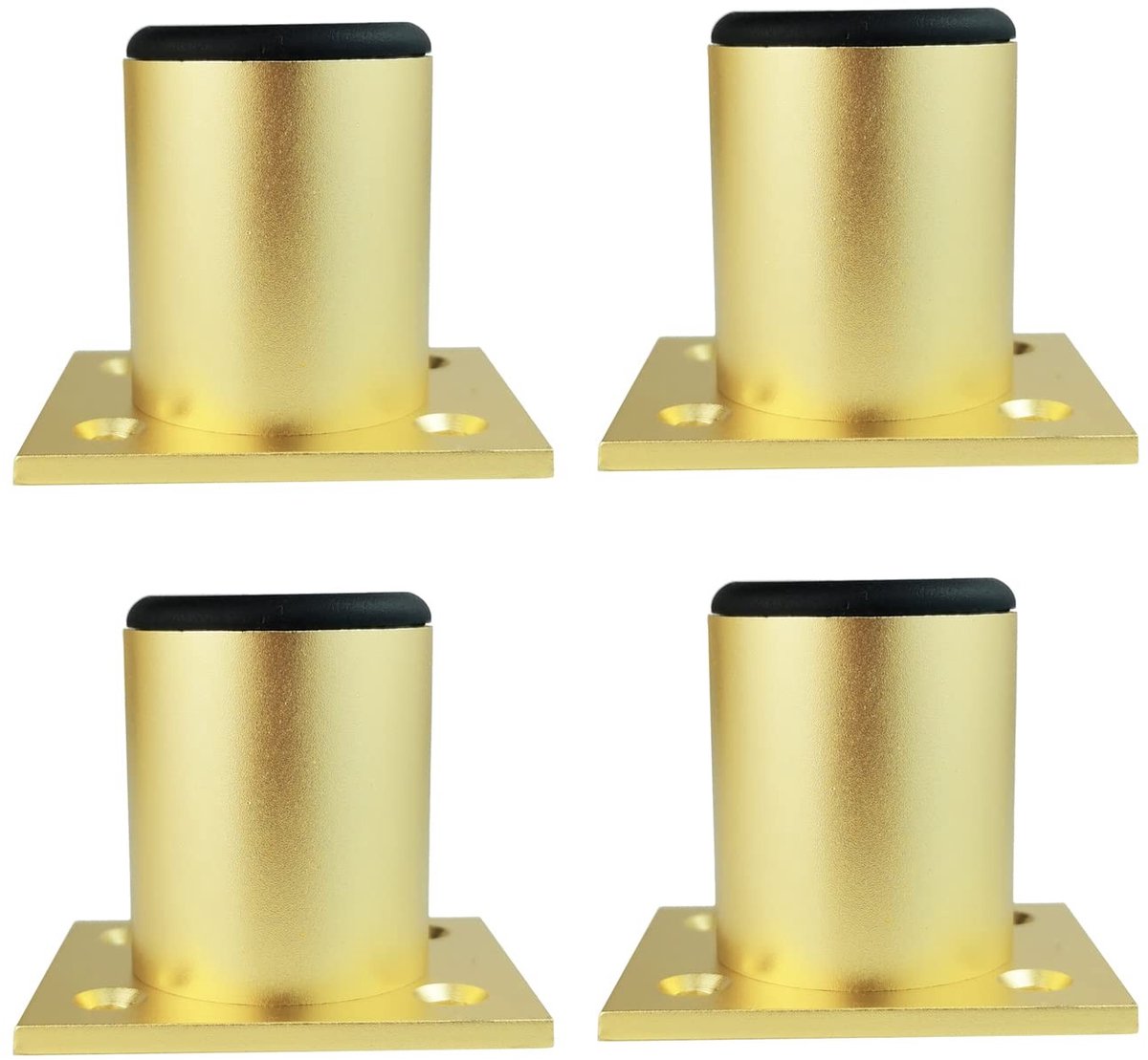 JHUBERS- Meubelpoten 50mm - Aluminiumlegering - Meubelverhoger - Antislip Rubber - Set van 4 - Eenvoudige Installatie - Meubelbenen