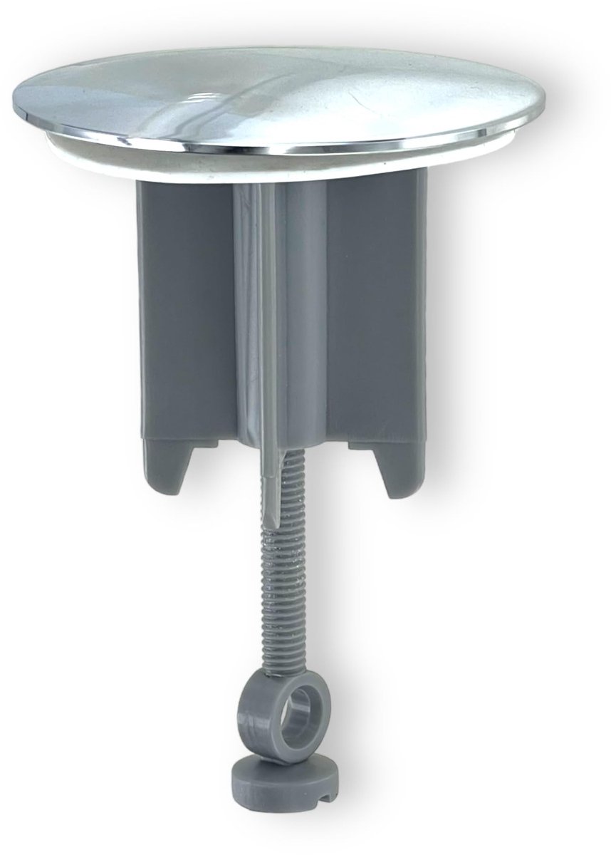 JHUBERS- Afvoerstop Universeel - Excentrische Plug - 1 1/4 Inch - 65 mm Diameter - Verchroomd Metaal - Efficiënte Afdichting - Afvoerplug