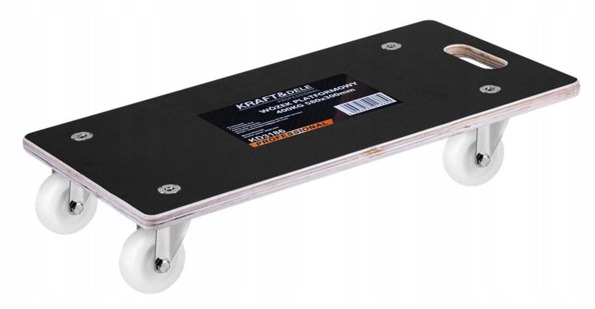 Sterke platformwagen 400kg - 580x300mm - Duurzaam en omkeerbaar
