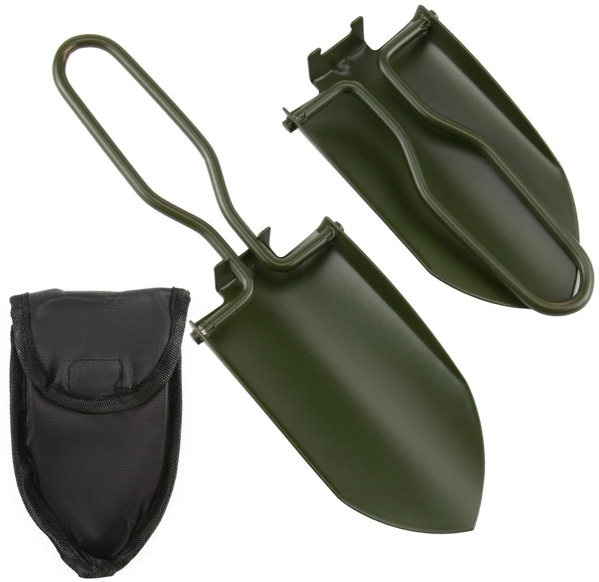 Dailygoods- Vouwspade compact - Roestvrij Staal - Mini Handschep - Tuin/Outdoor - Draagtas - Lichtgewicht en Duurzaam