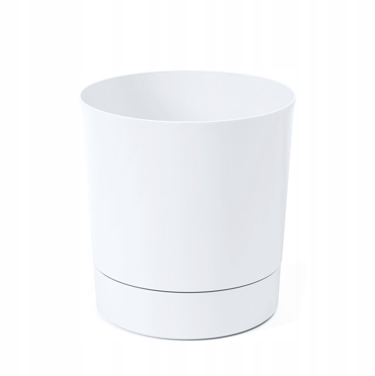 Lamela Aura Pot 38cm Wit Mat - Diepe Pot met Onderzetter