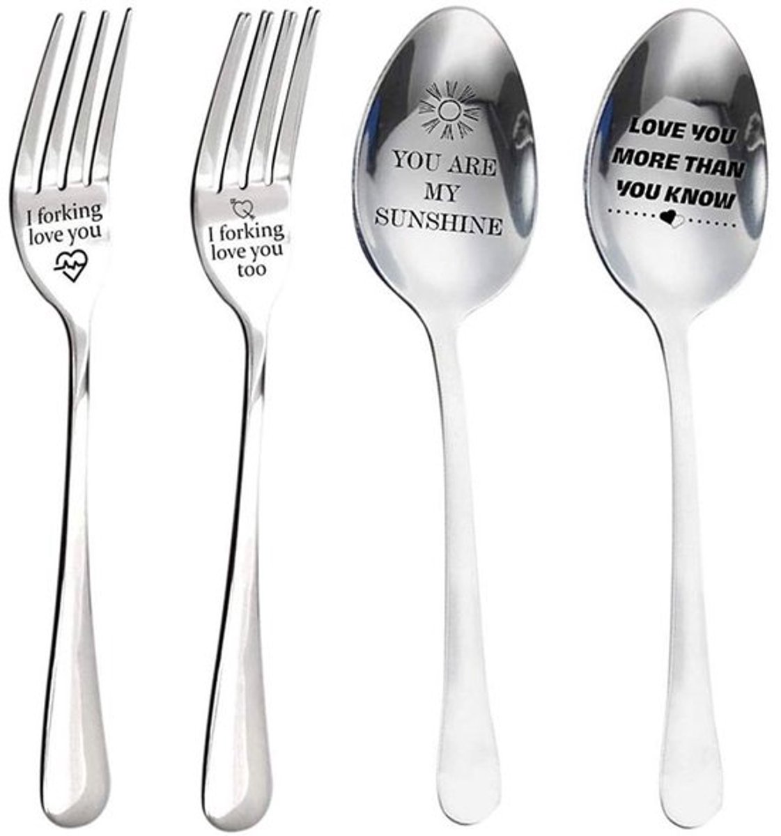 Dailygoody - I Forking Love You Vork - Gepersonaliseerde Vork