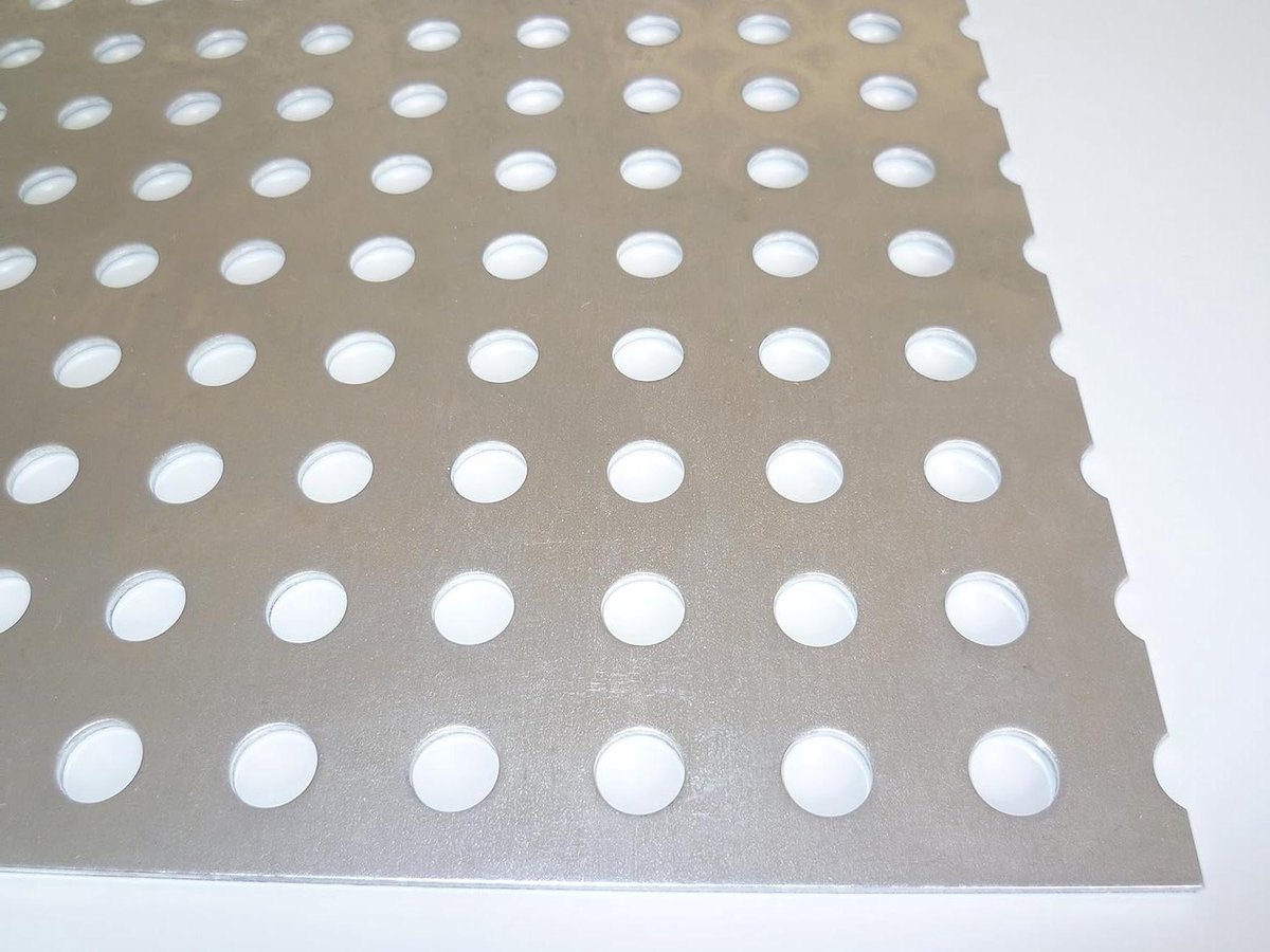 Geperforeerde Plaat - Aluminium Plaat - Machinebouw - Ronde Gaten - 40x80 cm - Blank