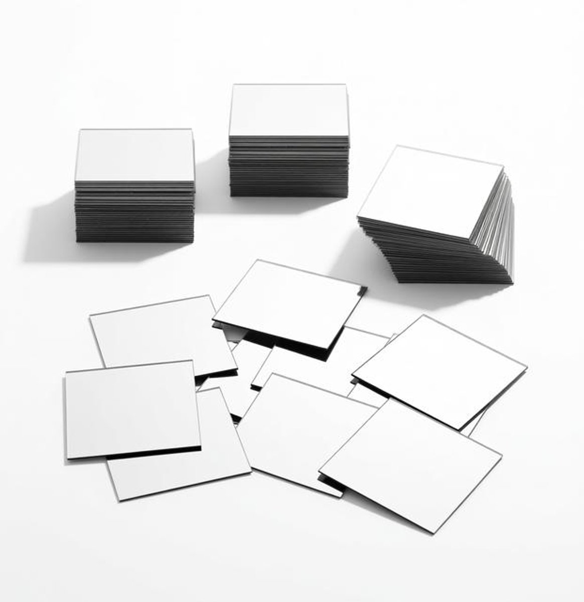 Maison Elara 30 Stuks Zelfklevende Acryl Spiegeltjes - Vierkant 5 cm voor DIY Projecten