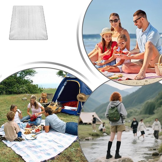 Kampeer Slaapmat - Outdoor Mat - Buiten Slapen - Waterdicht Ademend - 200x200cm - Enkele Kleur — afbeelding 3