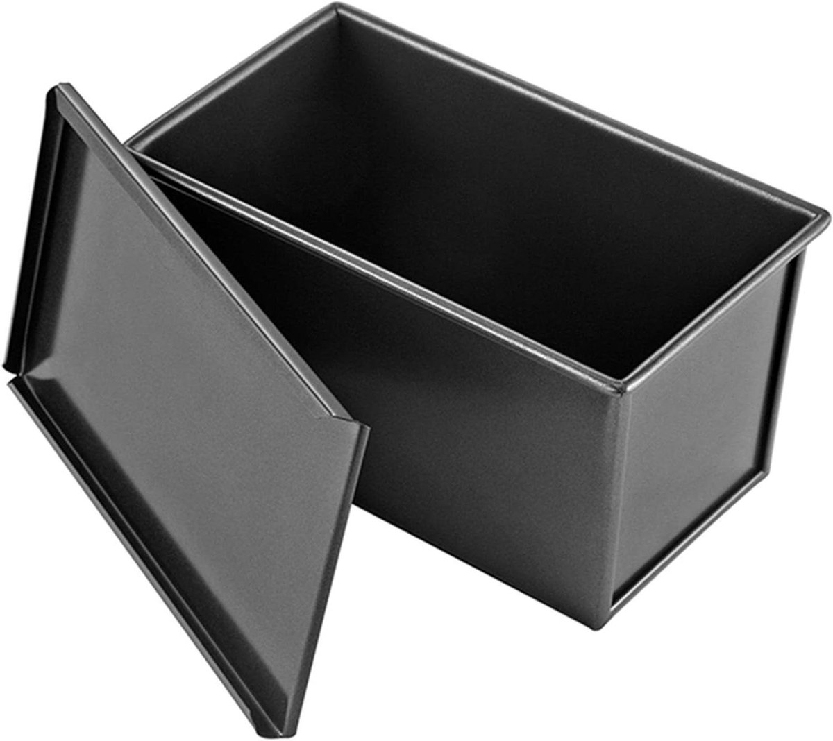 Broodvorm met deksel - Cakevorm Toastvorm - Bakken in oven - Antiaanbaklaag ventilatie - 22 x 12 cm - Zwart