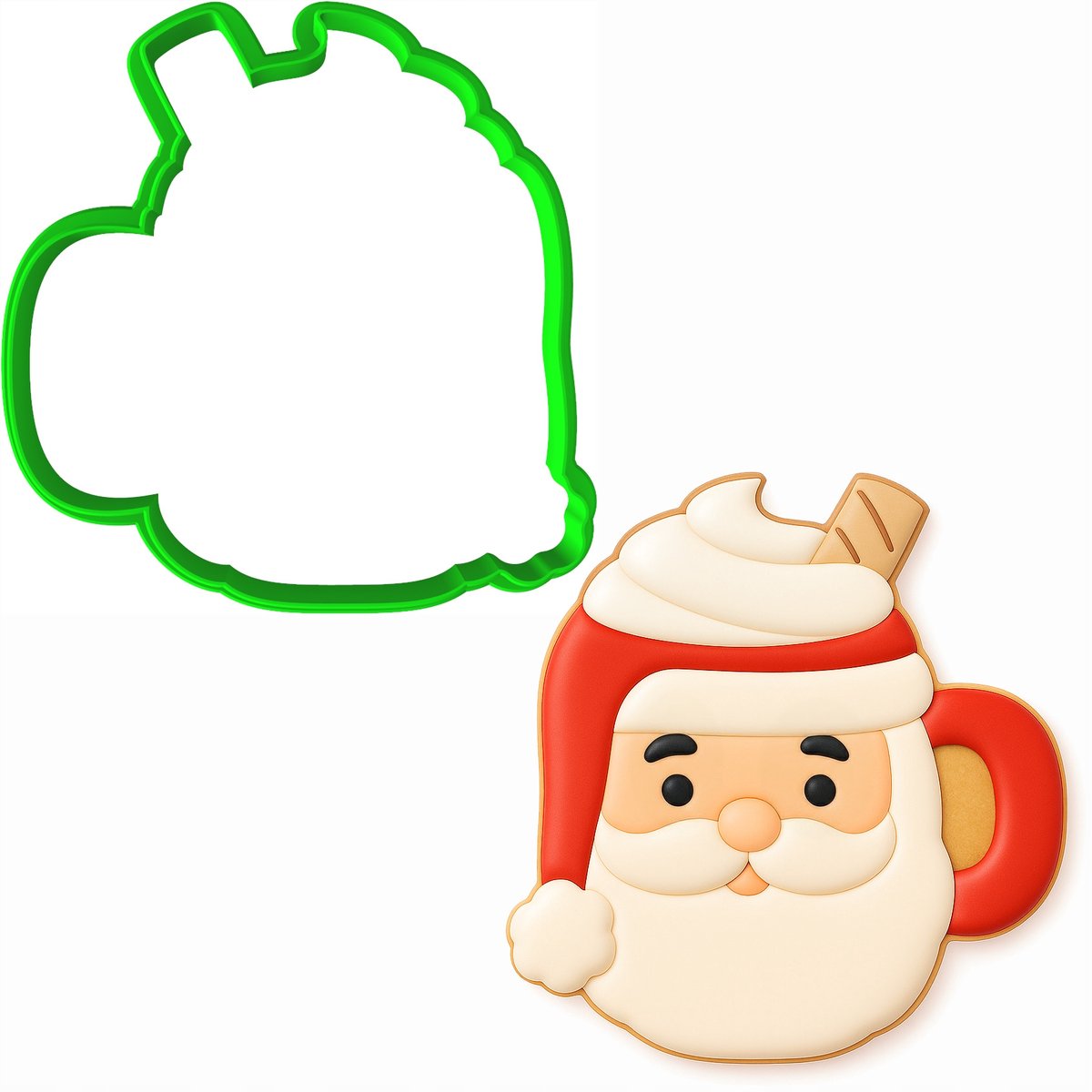 Kerstkoekjesvorm "Mok Sint Nicolaas" - 8 cm