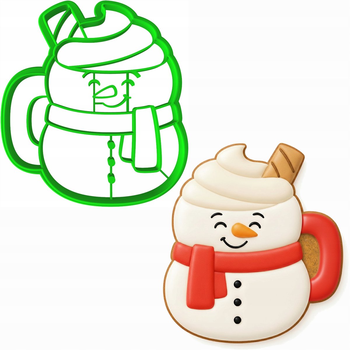 Kerstkoekjesvorm - Baan met Mok - 8cm