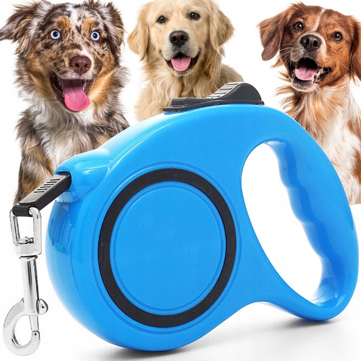 Automatische Hondenriem 5m - Uitschuifbaar met Rem & Ergonomische Grip