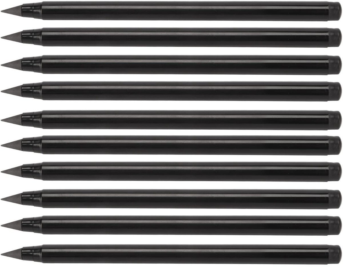 Dailygoods- Potloden Set van 10 - Inktloze Potloden - Met Gum - Voor Tekenen - Voor Studenten - Comfortabel in Gebruik - Tekenpotloden