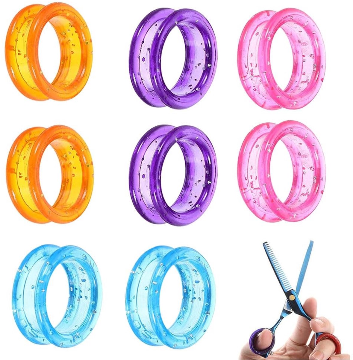 Dailygoods- Vingerschaar Antislip - Silicone Schaar - Vinger Ringen - Vinger Grip Schaar - Schoonheidsaccessoire - Comfortabele Grip