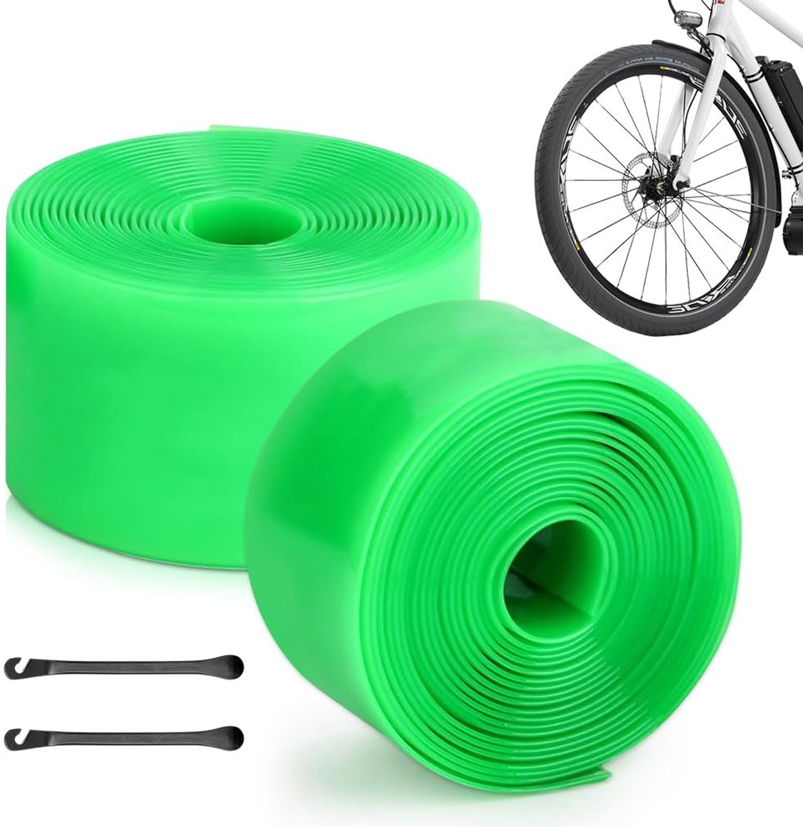 Dailygoods- Fietsbandinleg - 2 Stuks - Lekbescherming - Antipunctuur - Fietsbandaccessoires - 230 x 3,4 cm - Beschermers