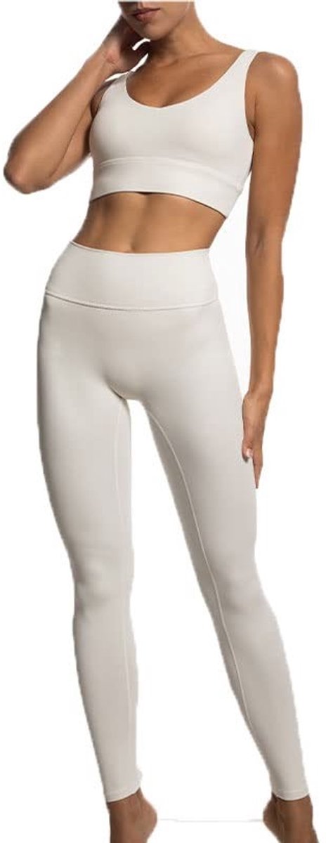 Dailygoods- Trainingsoutfit Dames - Casual Sportset - Oefenset - Legging met Taille-controle - Zweetafvoerend Nylon - Comfortabele Pasvorm