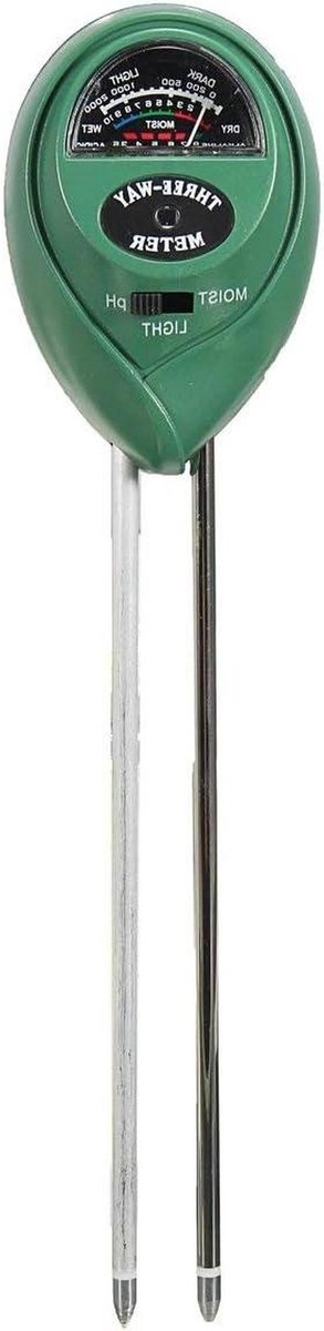Bodem Tester - 3-in-1 meter - Planten Verzorgen - Geen Batterijen Nodig - 18 cm Probe - Groen