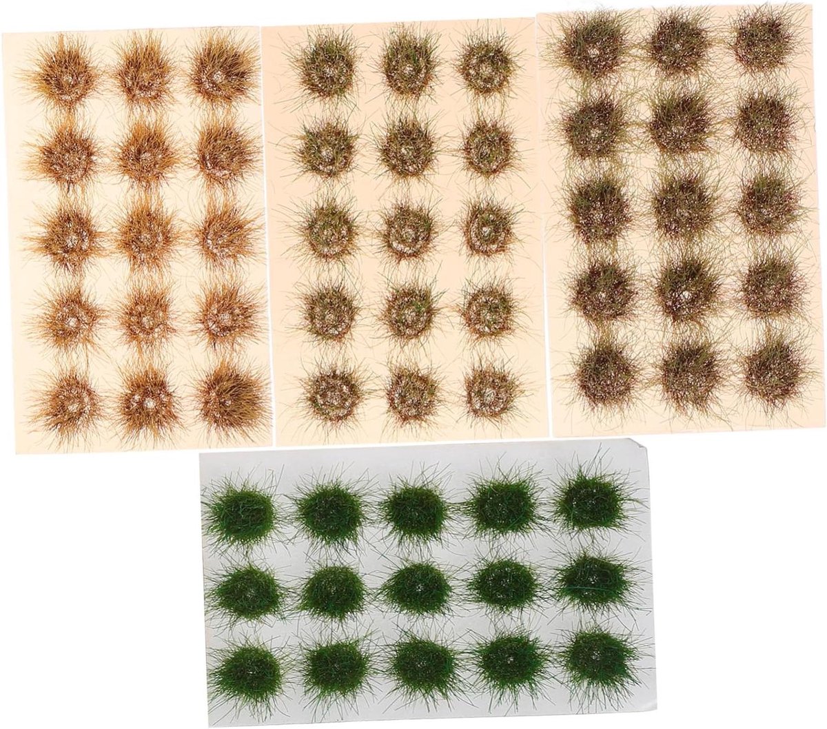 Miniatuur Gras Clusters - Kunstgras Polletjes - Modelbouw Landschap - Levensechte Textuur - Diverse Kleuren - Nylon Materiaal