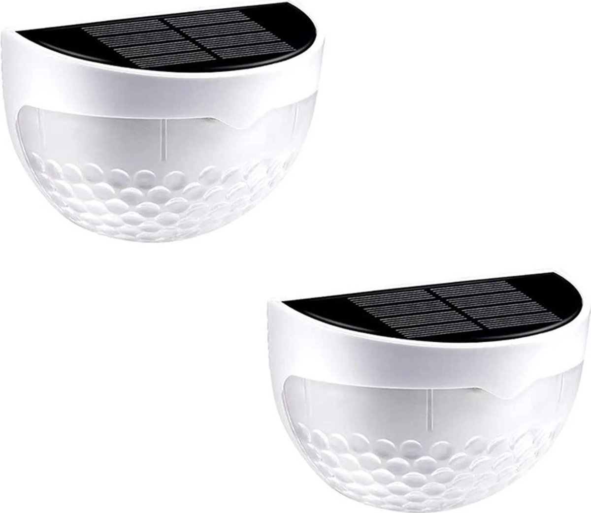 2-delige tuinverlichting op zonne-energie, waterdichte wandlamp op zonne-energie, geschikt voor terrassen en tuindecoratie - wit licht
