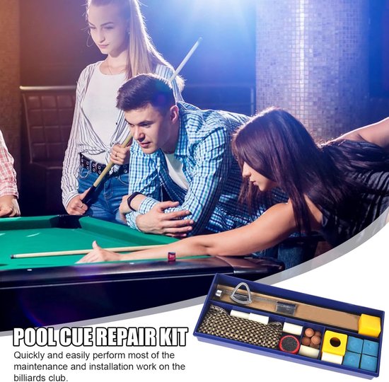 Biljart Keu Reparatie Set - Pool Keu Onderhoud - Keu Reparen - Compleet Gereedschap — afbeelding 3