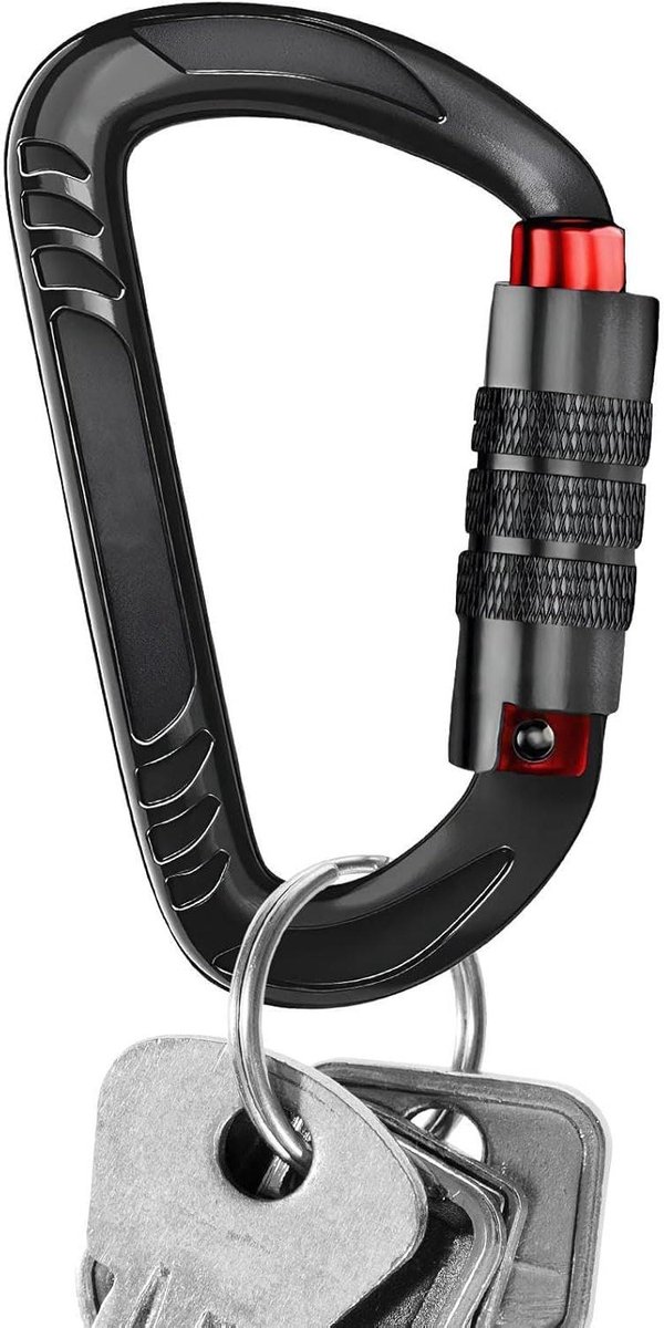 Klimkarabijnhaak - Automatische clip - Outdoor avontuur - Lichtgewicht aluminium - 12KN sterkte - Enkele kleur