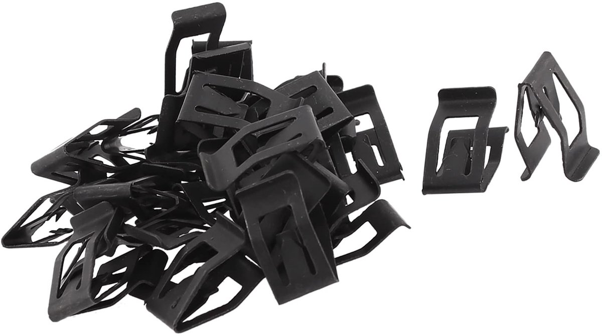 Dailygoods- Dashboard Clip 8 mm - Zwart - 30 Stuks - Geschikt voor Motorfietsen/Auto's/Vrachtwagens - Klinknagels - Schachtlengte 17 mm - Autostopper