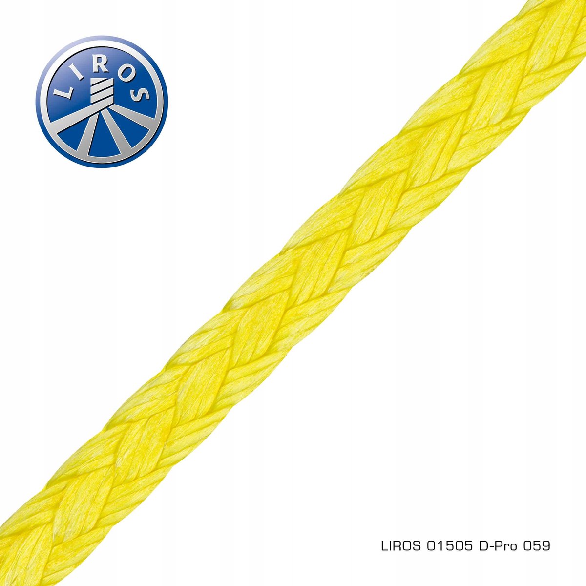 Liros D-Pro Dyneema Zeilkoord Geel 2mm - Hoge Sterkte, Lage Rek