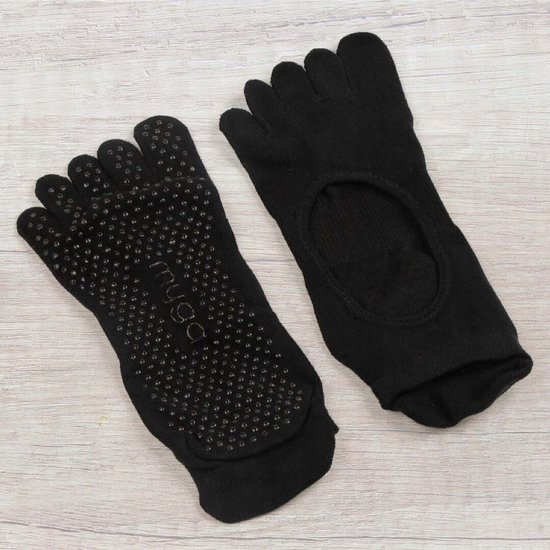 Myga Antislip Teensokken Yoga Maat M - Zwart van Myga — afbeelding 4