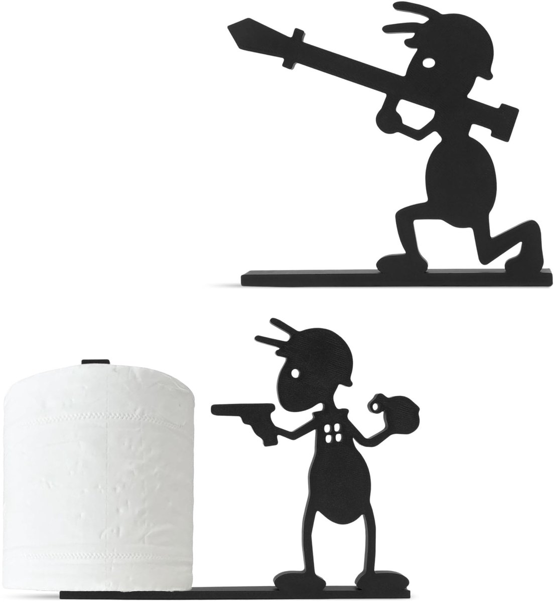Dailygoods- Zakdoekdispenser - Toiletpapierhouder - Mierenstijl - Grappige badkamerdecoratie - Uniek design - Zwart