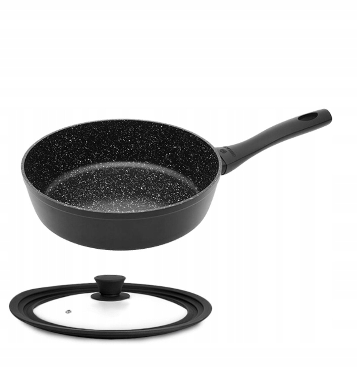 Gerlach Granitex Diepe Koekenpan 28cm met Deksel - Geschikt voor Inductie