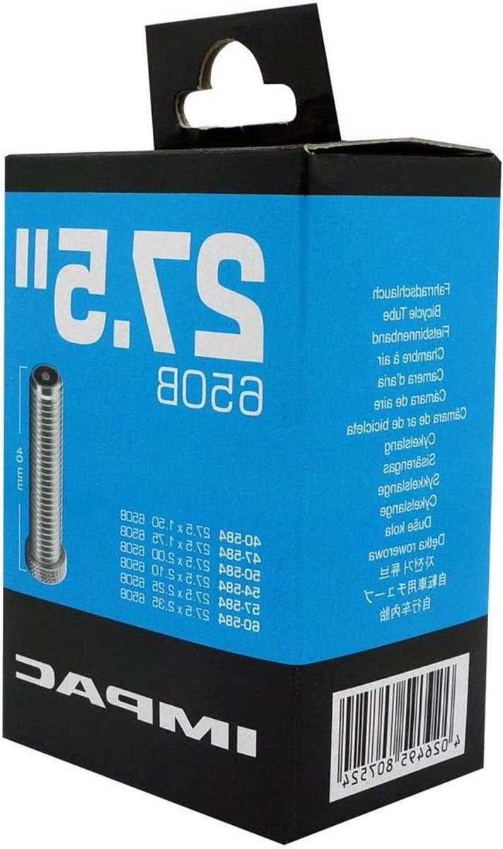 Fietsbinnenband - Reserveband - Mountainbiken - Butyl Rubber - 27.5 x 1.5/2.35 - Zwart