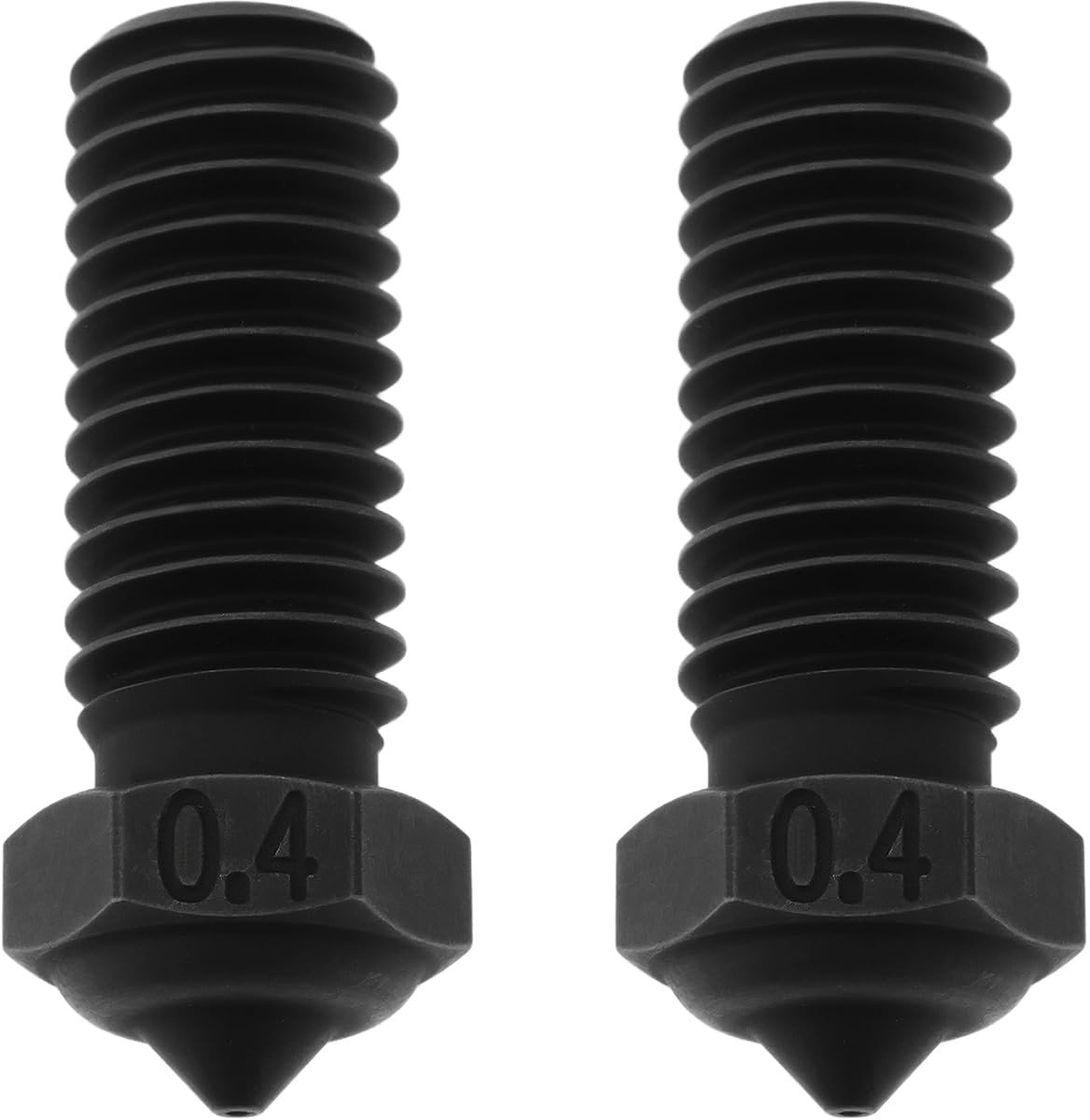 Dailygoods- Nozzle 0.4mm - 2 Stuks - Harde Staal - M6 - Compatibel met QIDI X-SMART3/X-PLUS3/X3 - Slijtvast en hittebestendig - 3D Printer Nozzle
