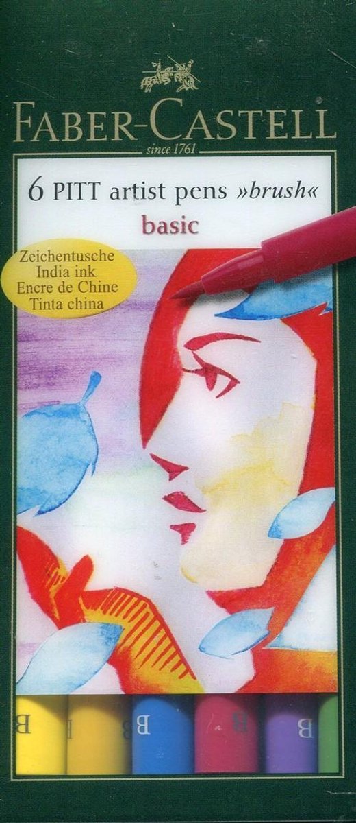Faber-Castell Artist Brush Pen Set - 6 kleuren in etui