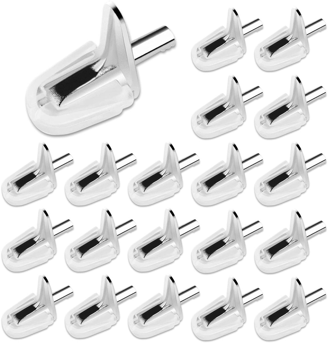 Dailygoods- Plankdragers 40 Stuks - Planksteunen - Wandmontage - Zinklegering - Glazen Plankdragers - 3 mm Dikte