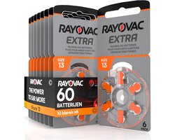 Rayovac Extra Advanced 13 Hoorbatterijen PR48 Oranje – 60 Stuks