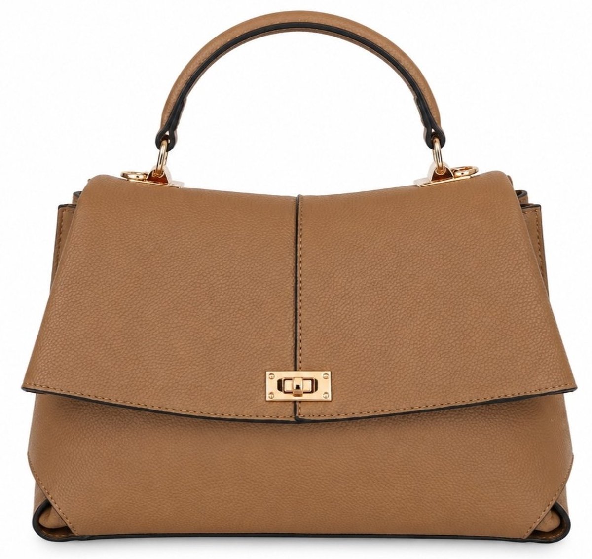 Boutique Trukado - Tom & Eva Modieuze Handtas Taupe - (bxhxd) ca. 34cm x 21cm x 15cm