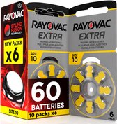 Rayovac Extra Advanced 10 Hoorbatterijen PR70 Geel – 60 Stuks