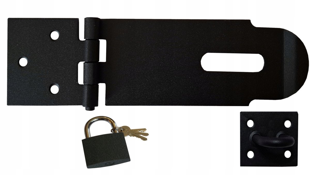 Zwart Deurslot 50x150 Zwart met Hangslot