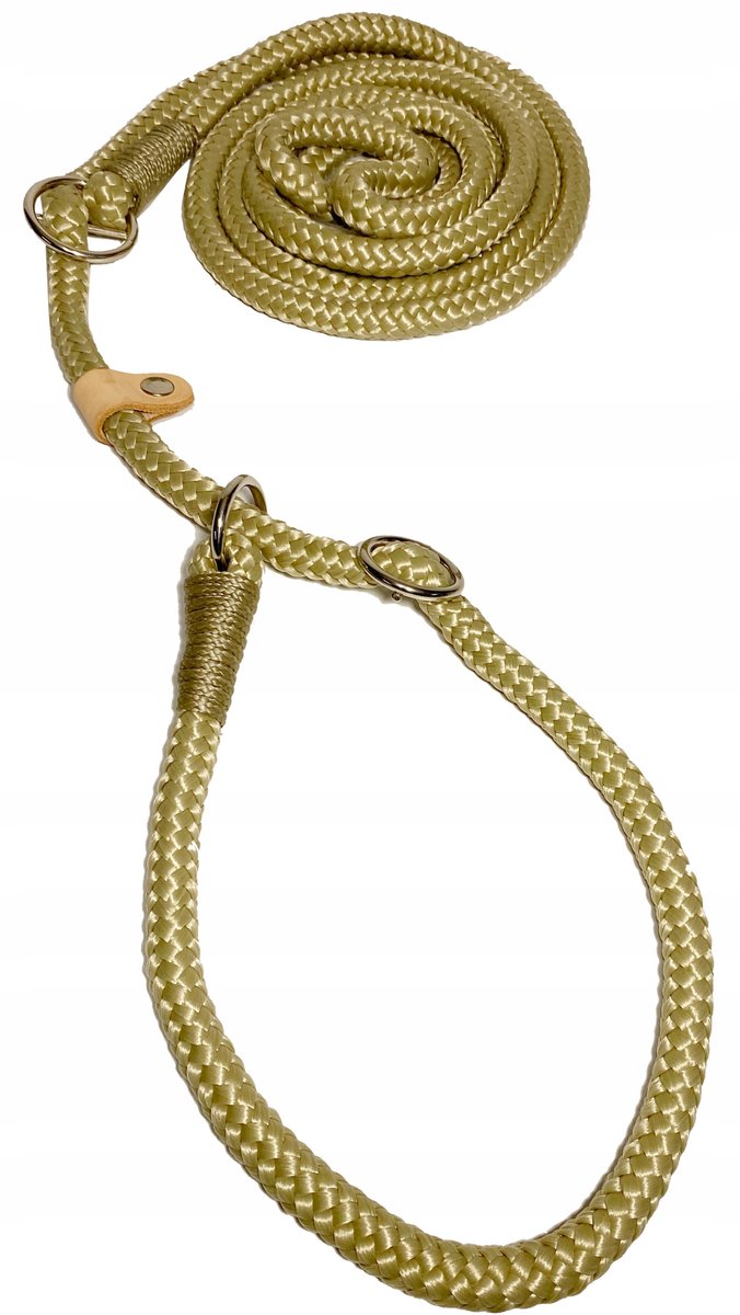 Verstelbare Retrieverlijn 12mm/280cm Khaki - Hondensnoer