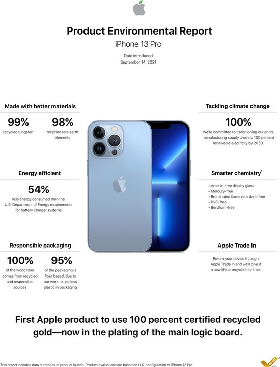 Apple iPhone 13 Pro - 128GB - Zilver
