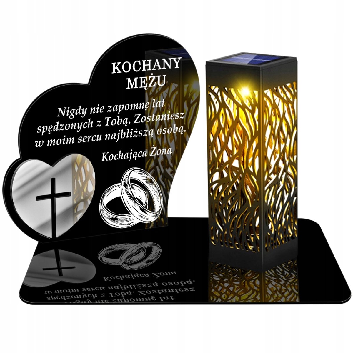 LED Solar Kaars Eeuwig Hart 3D - Tombstone