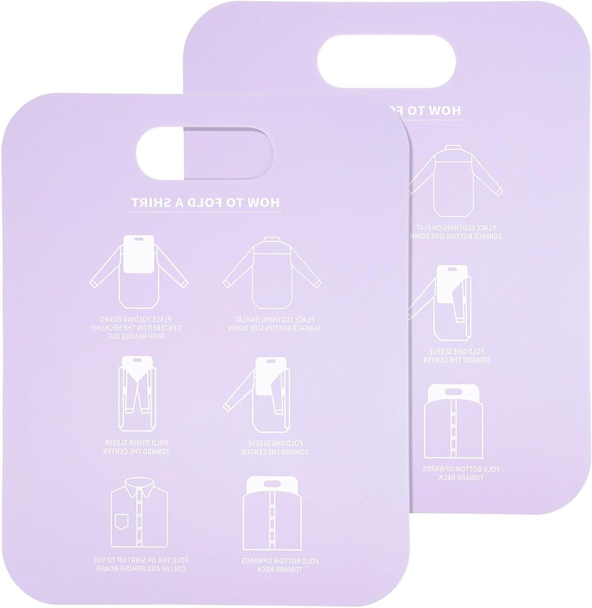 Shirt Vouwplank - Kleding Organizer - Netjes Opbergen - Lichtgewicht Ontwerp - 30.5x25.3CM - Paars