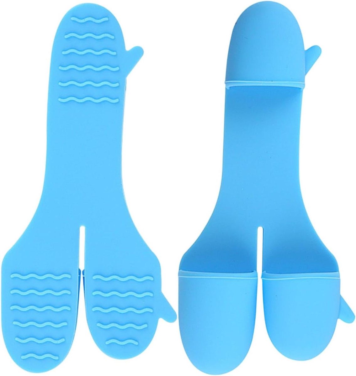 Hittebestendige Ovenwanten - Kookhandschoenen Grill - Veilig Koken - Antislip Siliconen - 3 Vinger Ontwerp - Blauw