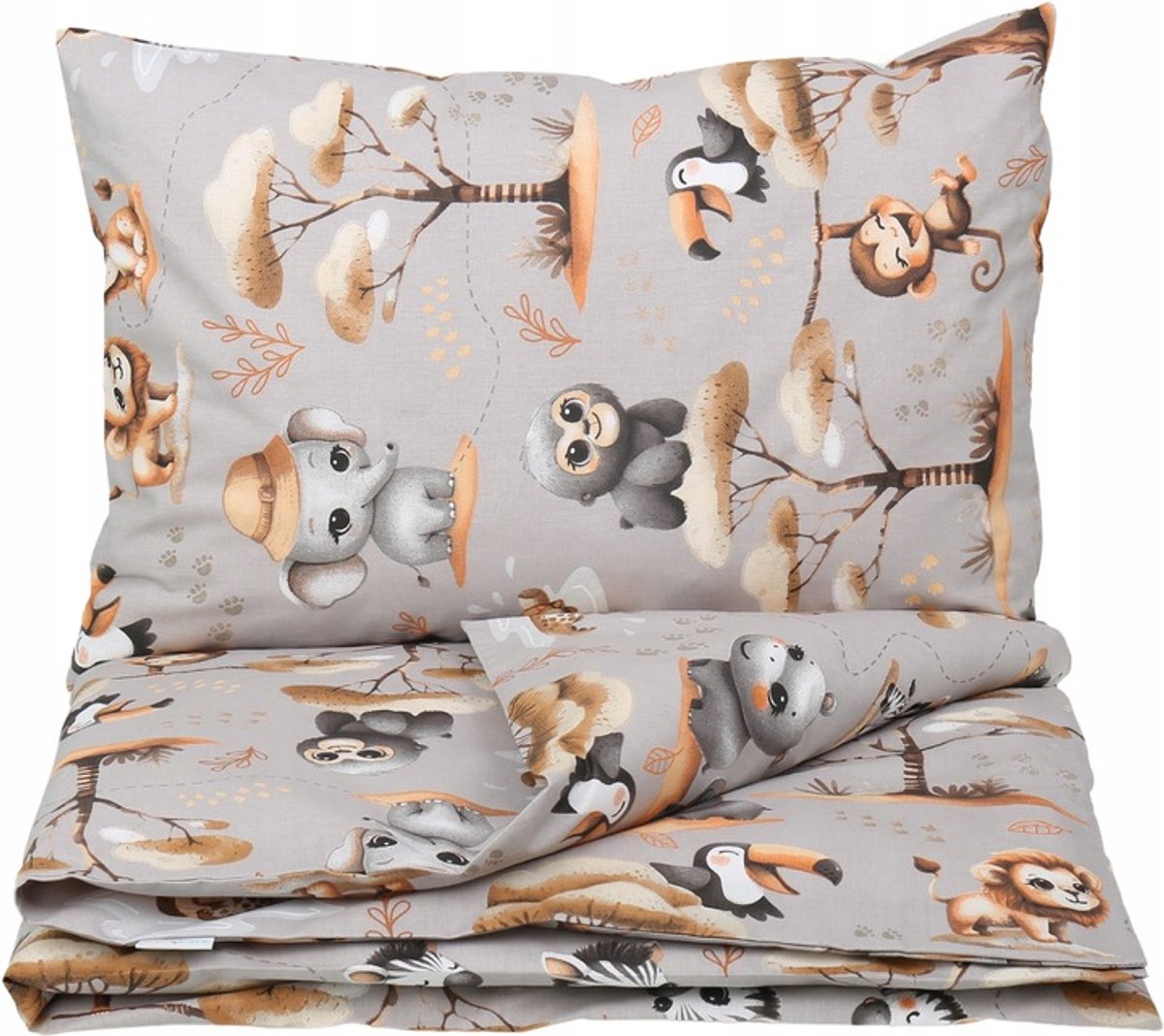 Babymam Kinderbeddengoed 135x100cm & 60x40cm Jungle Avontuur