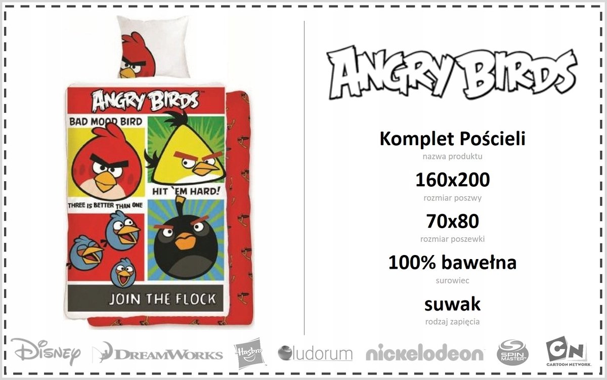 Angry Birds Beddengoed 160x200 cm - 100% Katoen