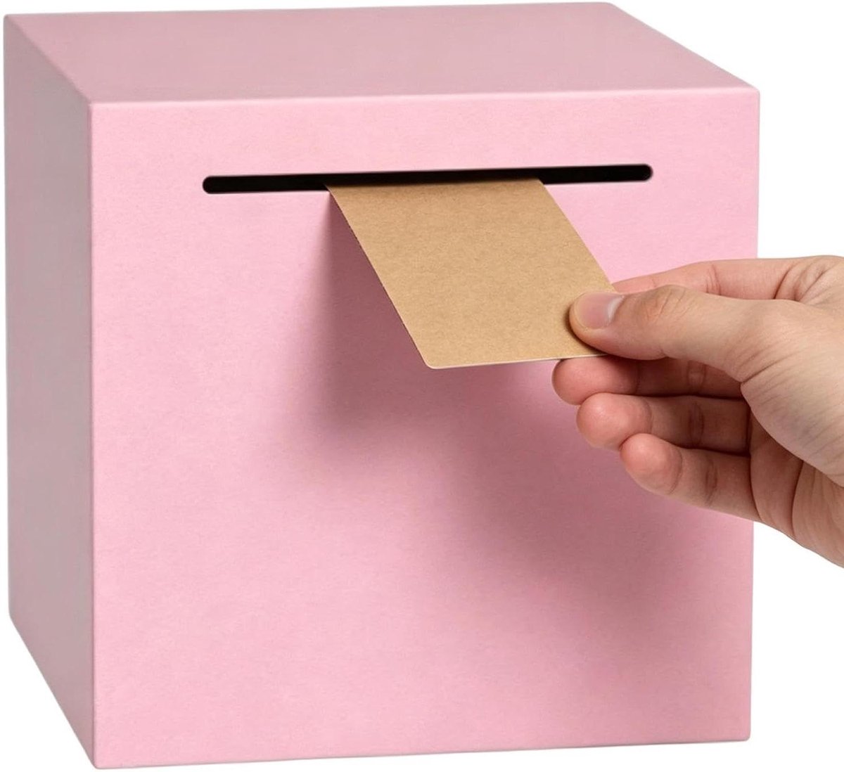 Geldbespaarder - Spaardoos - Geld Besparen - Roestvrijstalen Structuur - 12.8 cm Hoog - Roze