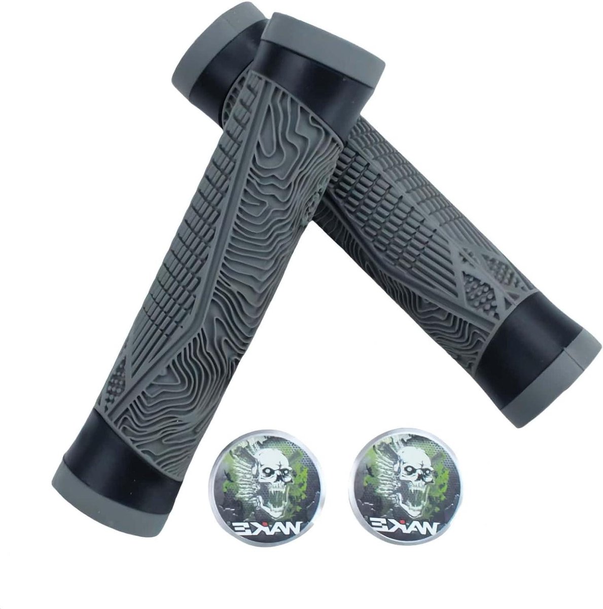 Fietsstuurgrepen - Handgrepen fiets - Comfortabel fietsen - Ergonomisch anti-slip - 130 mm lengte - Grijs