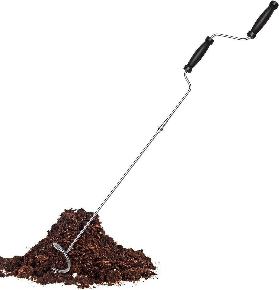 Compost Ventilatiegereedschap - Compostdraaier Beluchter - Compost Versnellen - 360 graden kop - 60 x 12 x 11 cm - Standaard