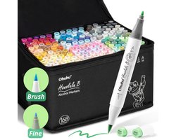 Ohuhu Honolulu Alcohol Art Markers - Brush & Fine - 168 kleuren