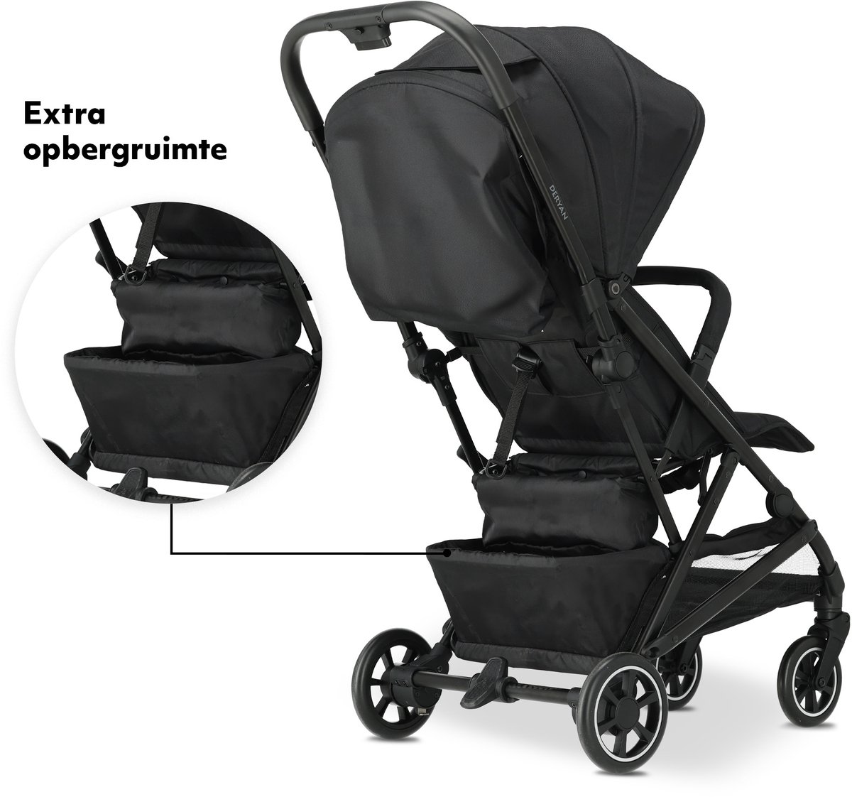 Deryan Easy2 Luxe Buggy - Lichtgewicht - Compact - Inklapbaar - Zwart thumbnail 6
